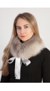 Grey fox fur collar - neck warmer